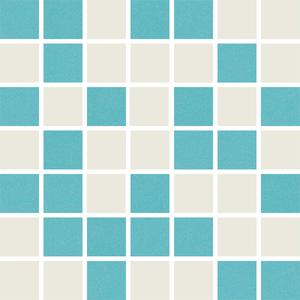 mozaika DUMA WHITE-TURQUESA  20x20, lesk