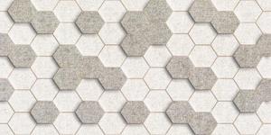 MATERIA DEKOR BEIGE HEXAGONAL 25x50 cm, mat