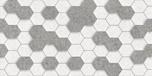 MATERIA DEKOR GREY HEXAGONAL 25x50 cm, mat