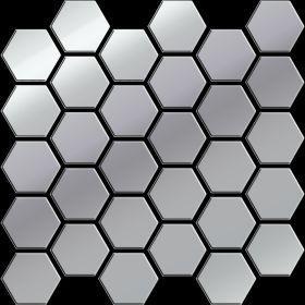 PLATINUM GLASS HEXAGON MOSAIC 25x25,8, lesk, na objednání