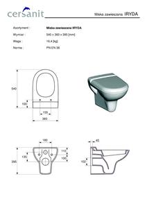 IRYDA WC ZÁVĚSNÁ MÍSA K02-015