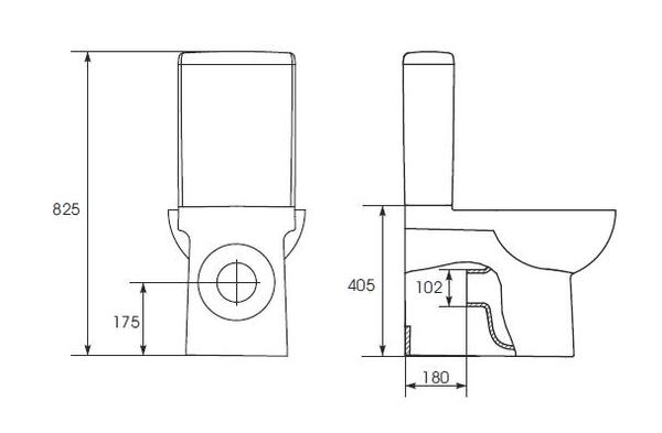 NANO WC KOMBI,SEDÁTKO DUROPLAST,ANTIBAKT.,SOFT CLOSE, K19-013