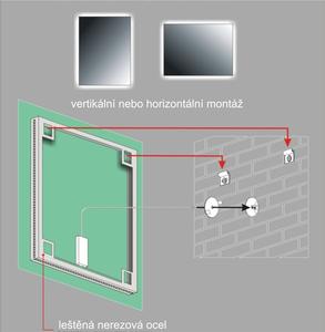 Zrcadlo s LED osvětlením SONIA LED 120x55