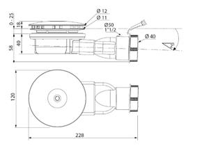 vaničkový sifon R400 SLIM, průměr Ø90